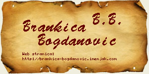 Brankica Bogdanović vizit kartica